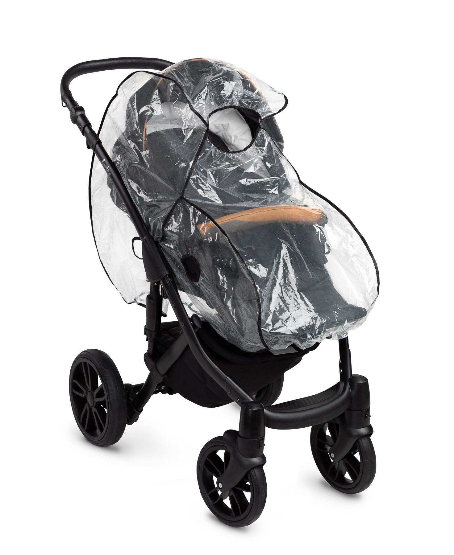 Rain cover for strollers with split handles